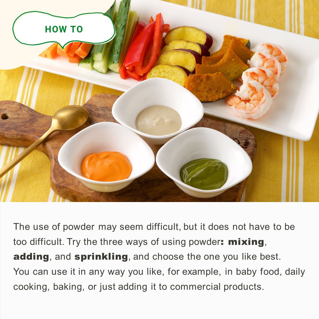 Perfect for sweets making! VEGEMARI colorful 4-color set (carrot, pumpkin, spinach, and beet)