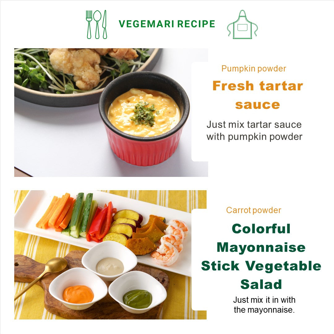 Three popular tastes VEGEMARI Starter Set (Carrot, Pumpkin, Spinach)