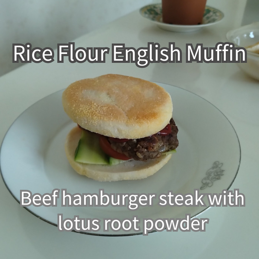 Rice-flour English muffin mini burgers