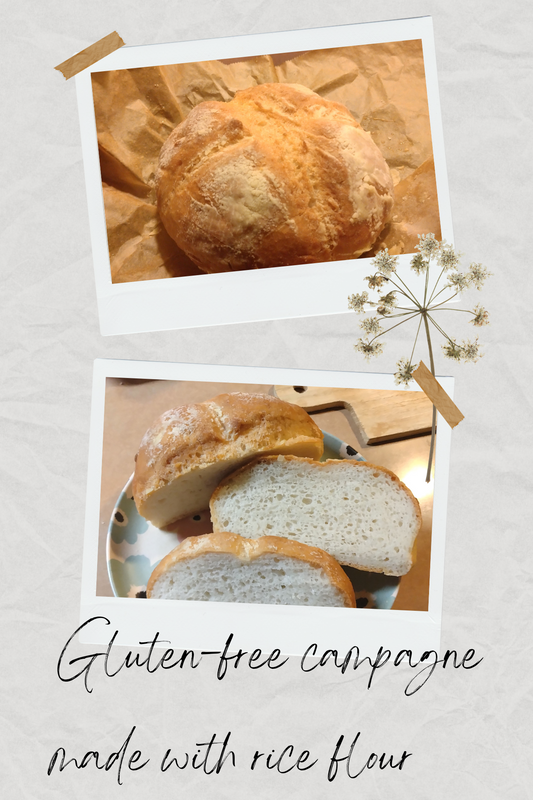 Gluten-free campagne made with rice flour