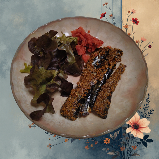 Beet powder and mashed potatoes