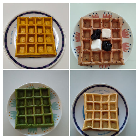 Colorful gluten-free waffles