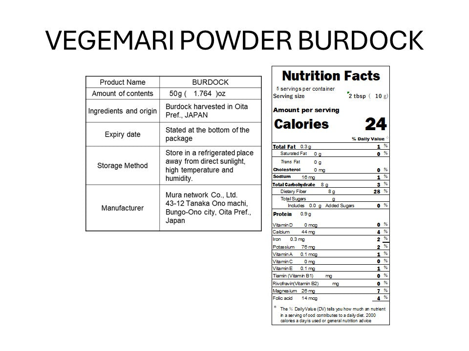 VEGEMARI POWDER BURDOCK 50g