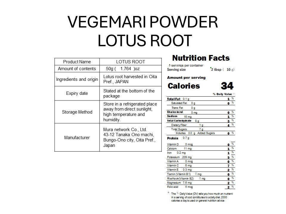 VEGEMARI POWDER LOTUS ROOT 450g (15.9oz)