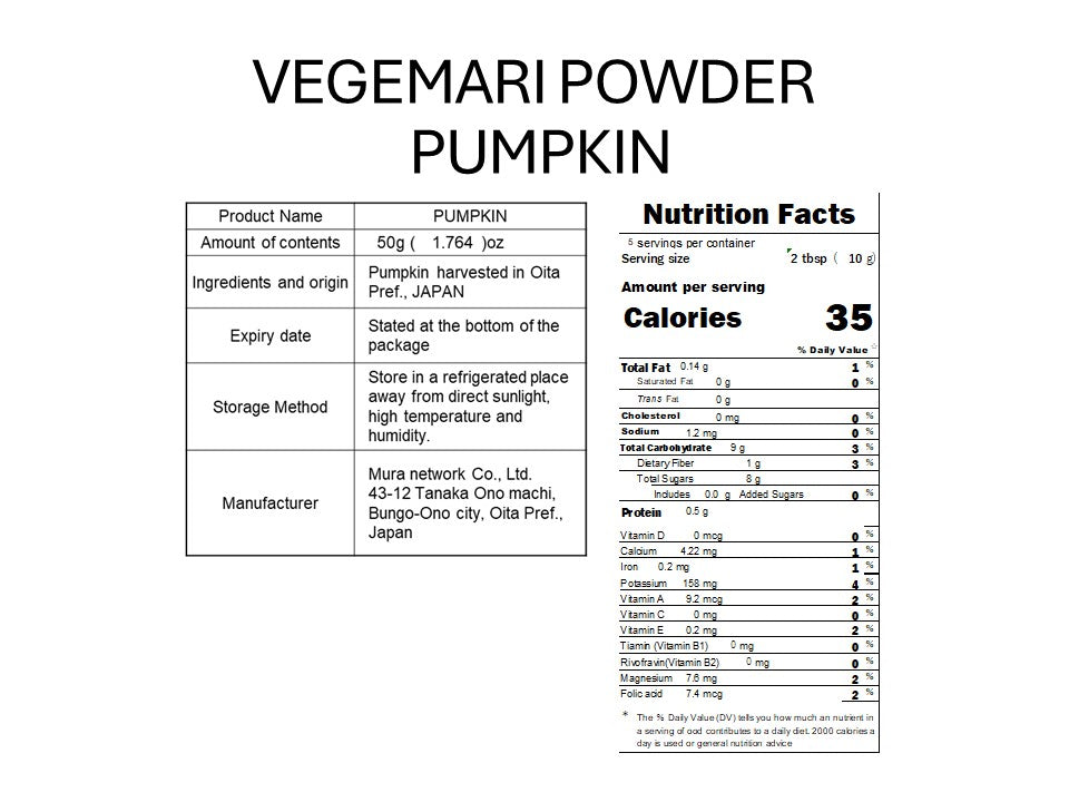 VEGEMARI POWDER PUMPKIN 50g